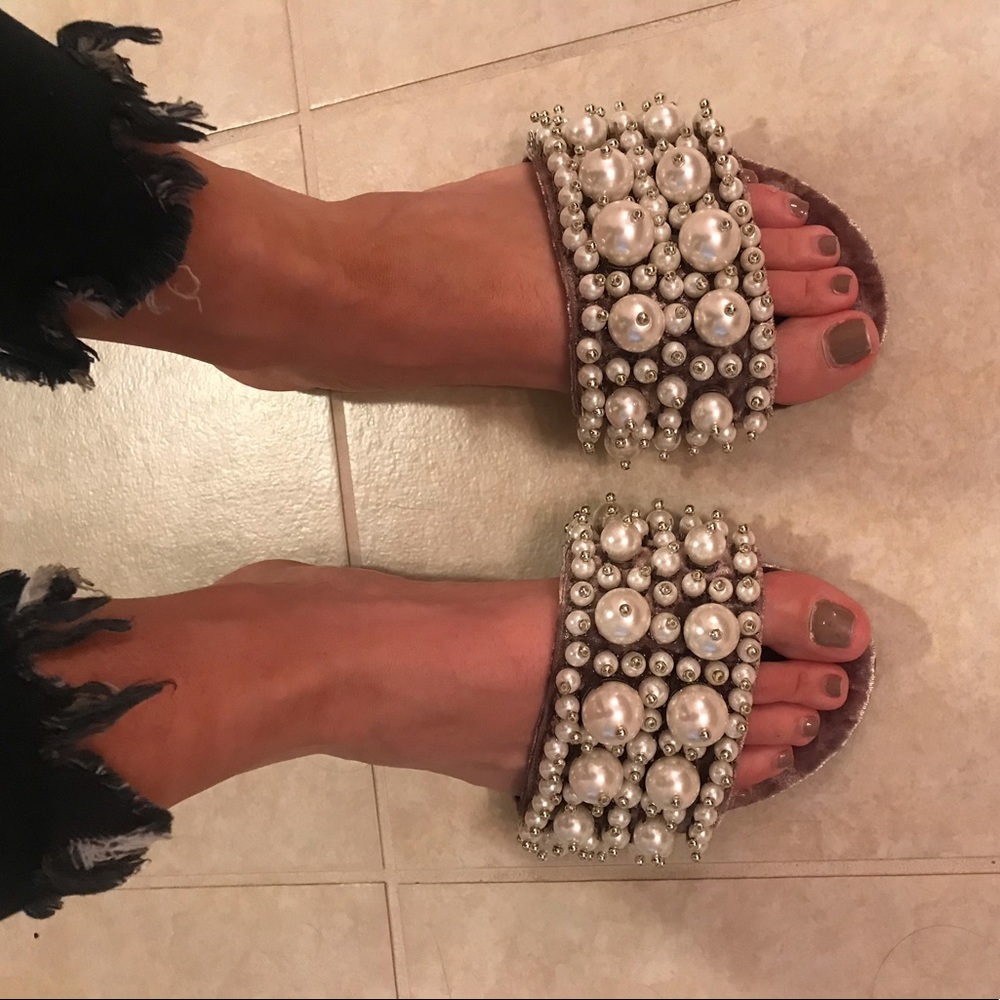 Jeffrey Campbell x Free People pearl slides